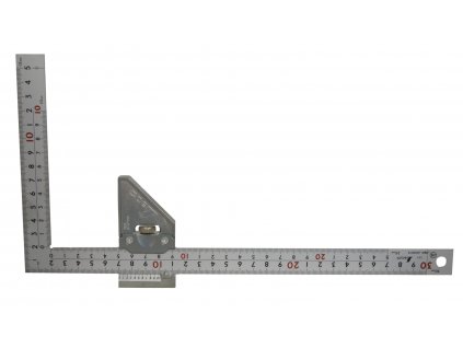 Shinwa -  přesný nerezový úhelník s dorazem 300 mm
