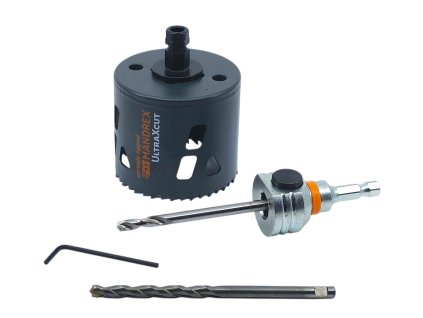 Mandrex | UltraXcut TCT Ø 76 mm – vrtací korunka se středicím vrtákem a unašečem