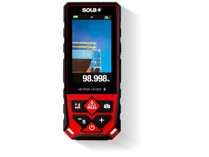 SOLA METRON 120 BTC – dálkoměr s kamerovým zaměřením na displeji, ukázka měření vzdálenosti