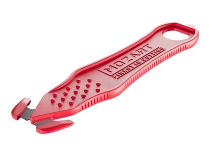 Mozart U-Cut bezpečnostní nůž na otevírání krabic – šikmý pohled na tvar a úchop