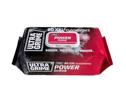 UltraGrime PRO Power Scrub – profesionální XXL čisticí ubrousky 80 ks