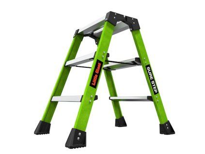 lProfesionální sklolaminátové schůdky Little Giant Sure Step s širokými protiskluzovými schody