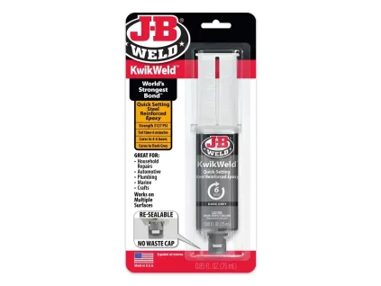 J-B Weld KwikWeld 50176 – rychlé epoxidové lepidlo na kov s ocelovým plnivem, balení 25 ml