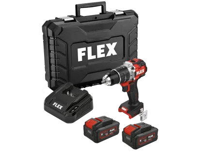 FLEX PD 2G 18 EC MD4.0 Set – aku vrtací šroubovák s 2 akumulátory, nabíječkou a přepravním kufrem