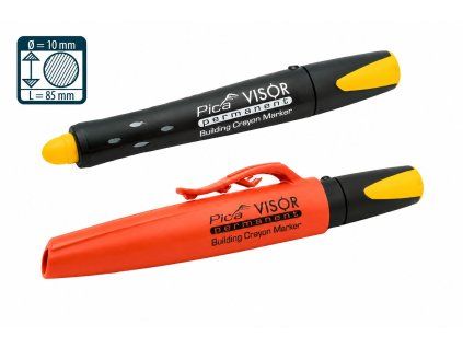 Pica VISOR permanent – značkovací náplň Ø10 mm délka 85 mm na bílém pozadí