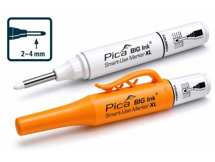 Pica BIG Ink Smart-Use Marker XL – permanentní popisovač s kulatým hrotem Ø 5 mm a šířkou stopy 2–4 mm