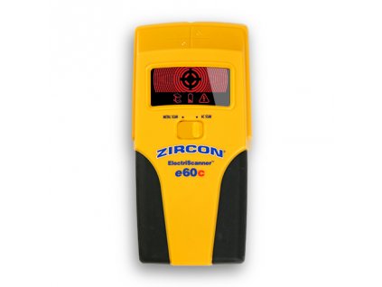 Zircon e60c detektor el. napětí a kovů čelní pohled
