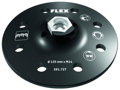 Unášecí talíř FLEX Ø125 mm M14, 8 otvorů – podložný talíř na suchý zip