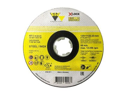SiaAbrasives | Řezný kotouč na ocel a nerez X-LOCK – rychlé a čisté řezání