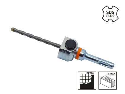 Unašeč Mandrex MX200021SB s upnutím SDS-plus a karbidovým pilotním vrtákem pro vrtání do betonu a cihlového zdiva