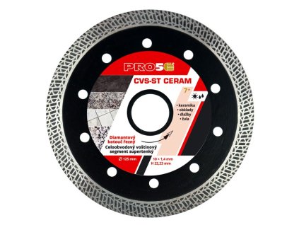 PRO5 | diamantový kotouč na obklady a dlažbu Ø125 mm – jolly hrany