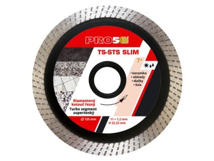 PRO5 | diamantový kotouč na obklady a dlažbu Ø125 mm – jolly hrany (turbo)