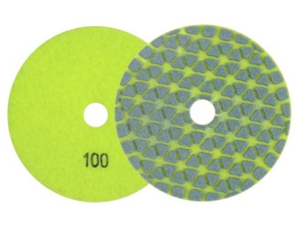 PRO5 | diamantový pružný lešticí kotouč Ø100 mm – zrnitost P 100 (suché leštění)