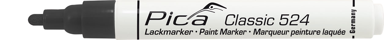 Pica Marker Pica | Classic 524 lakový popisovač 2–4 mm – kontrastní značení Barva: černá