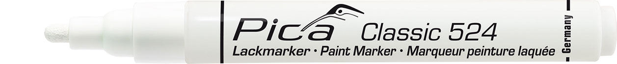 Pica Marker Pica | Classic 524 lakový popisovač 2–4 mm – kontrastní značení Barva: bílá
