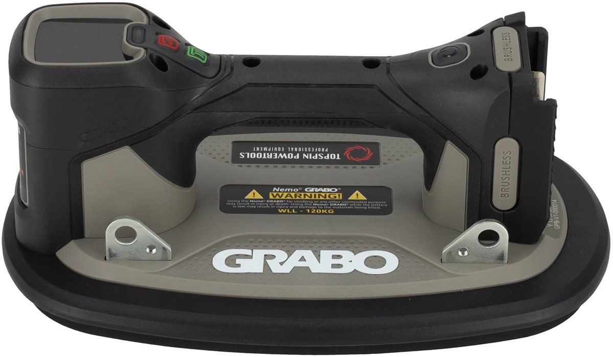 GRABO | PRO Brushless 120 kg – Aku přísavka na porézní a strukturované povrchy - bez akumulátoru