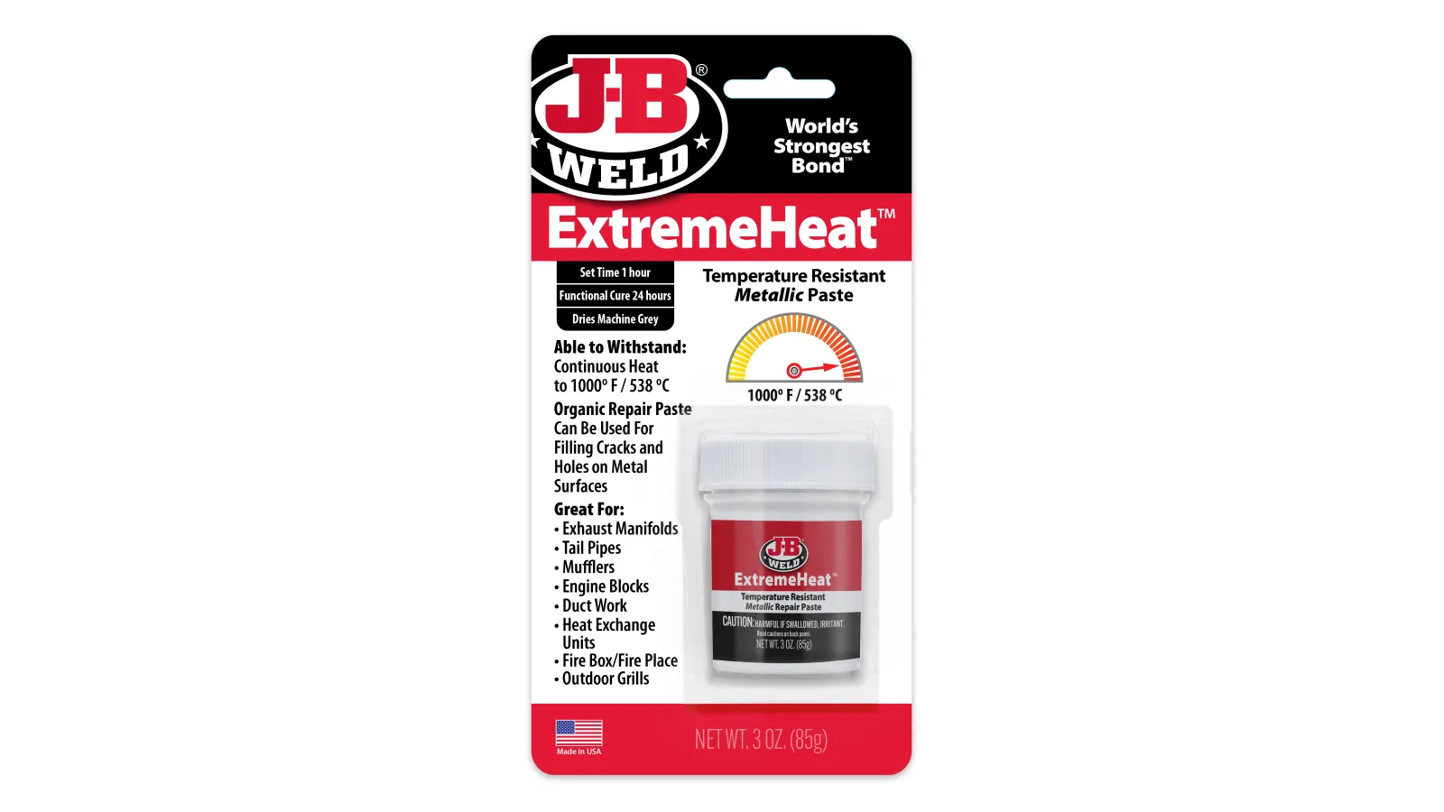 J-B Weld ExtremeHeat – pasta na kov do 538 °C 85 g