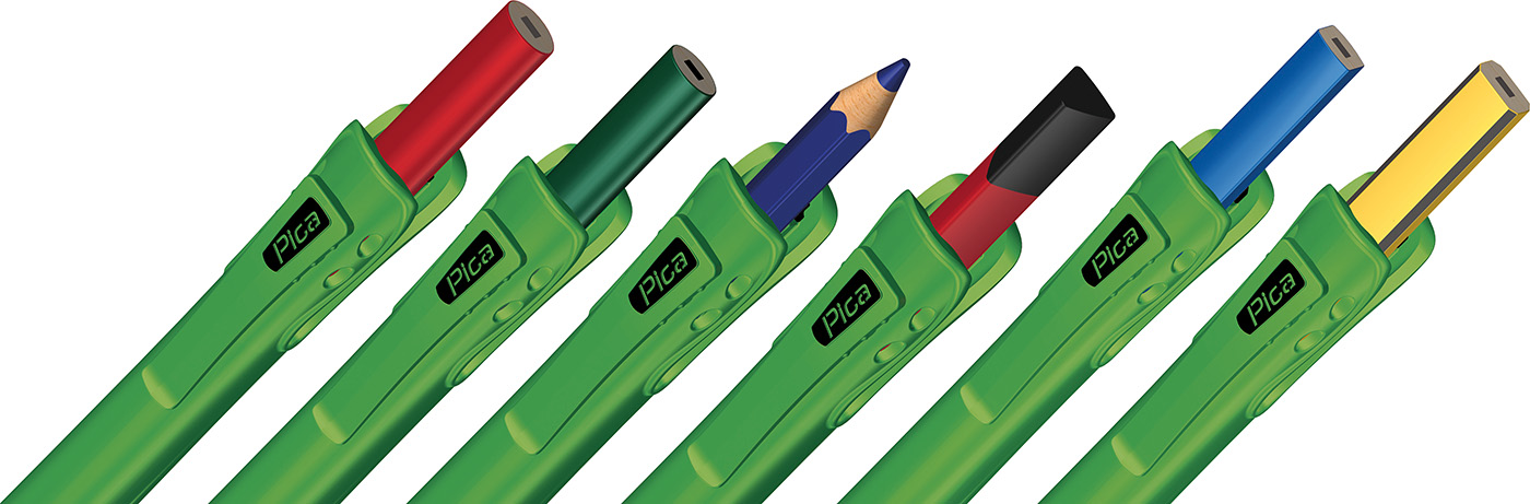 Pica Marker Pica | POCKET - praktický držák tužky s ořezávátkem v jednom Varianta: 50502 s kamenickou tužkou
