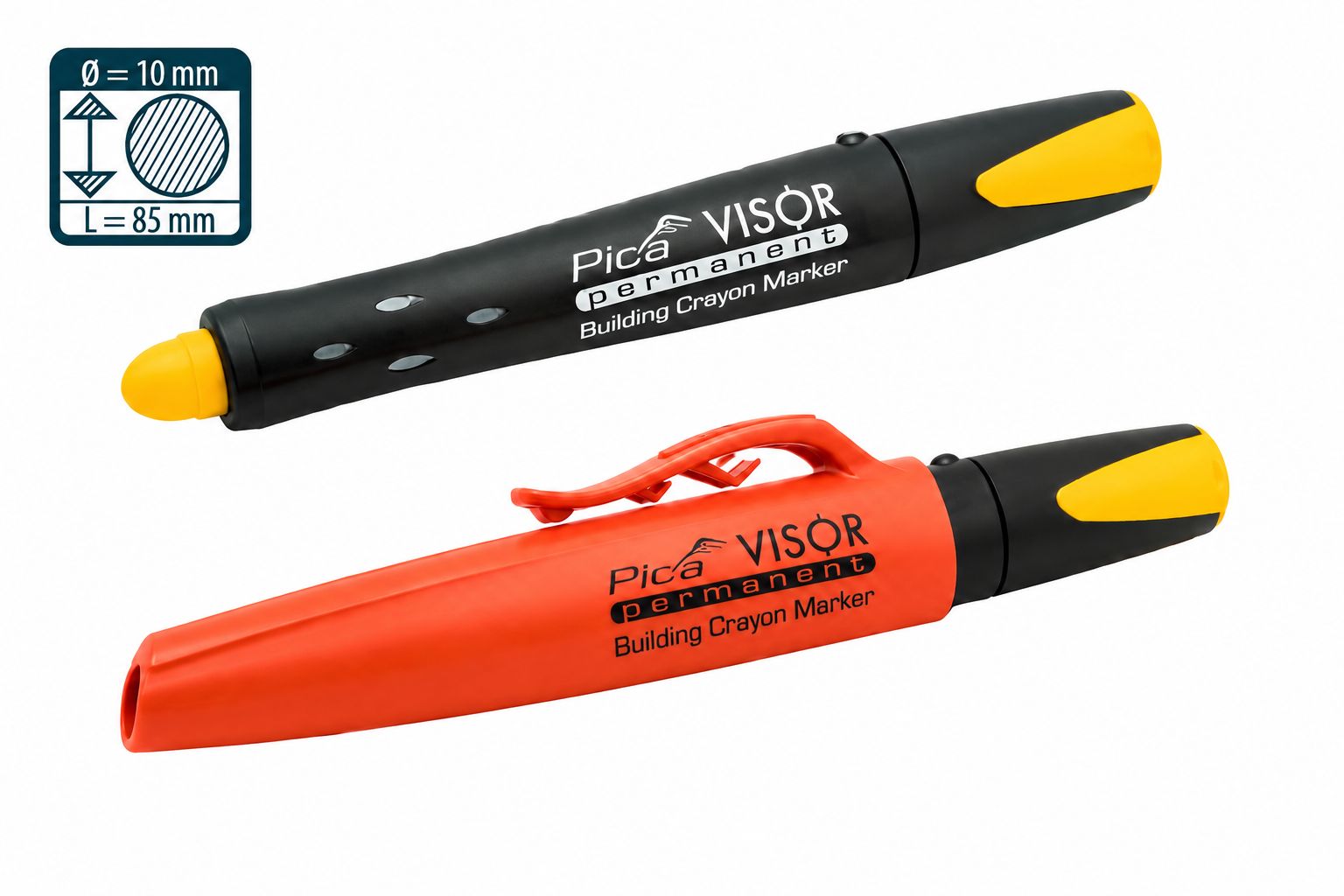 Pica | Visor Permanent – průmyslový značkovač s výměnnými náplněmi Barva: černá