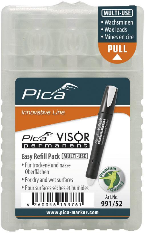 Pica | Náhradní náplně pro pernamentní značkovač Visor Barva: bílá