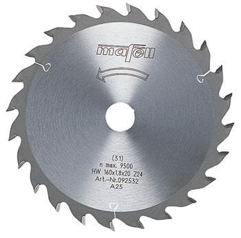 Mafell - pilový kotouč HM 160 x 1,2/1,8 x 20 Z 24 WZ