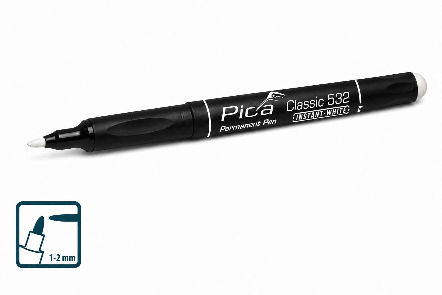 Pica Marker Pica | Classic 532/52 - Bílý permanentní popisovač 1–2 mm