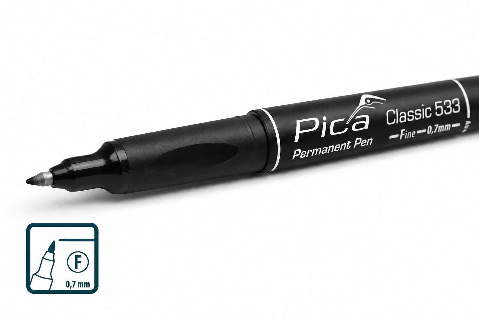 Pica Marker Pica | Classic 533 Fine 0,7 mm – černý permanentní popisovač