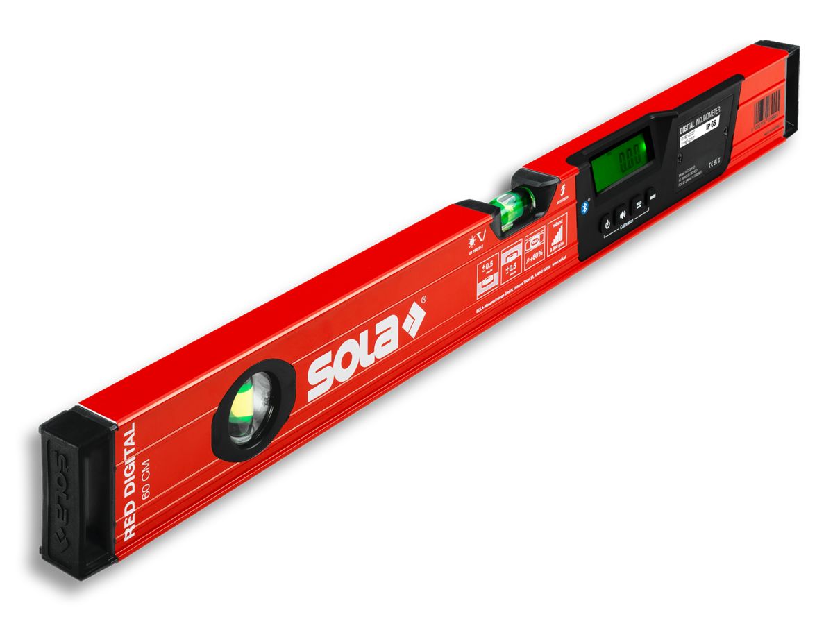 Sola -  sklonoměr RED Digital s Bluetooth a aplikací na telefon Délka: 60 cm