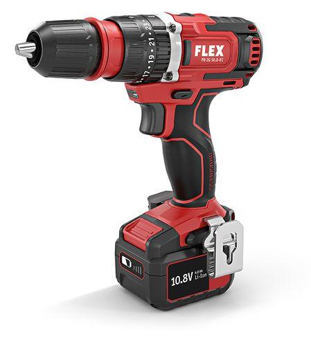 Flex - 2-rychlostní aku-šroubovák s příklepem 10,8 V - PD 2G 10.8-EC6.0 Set
