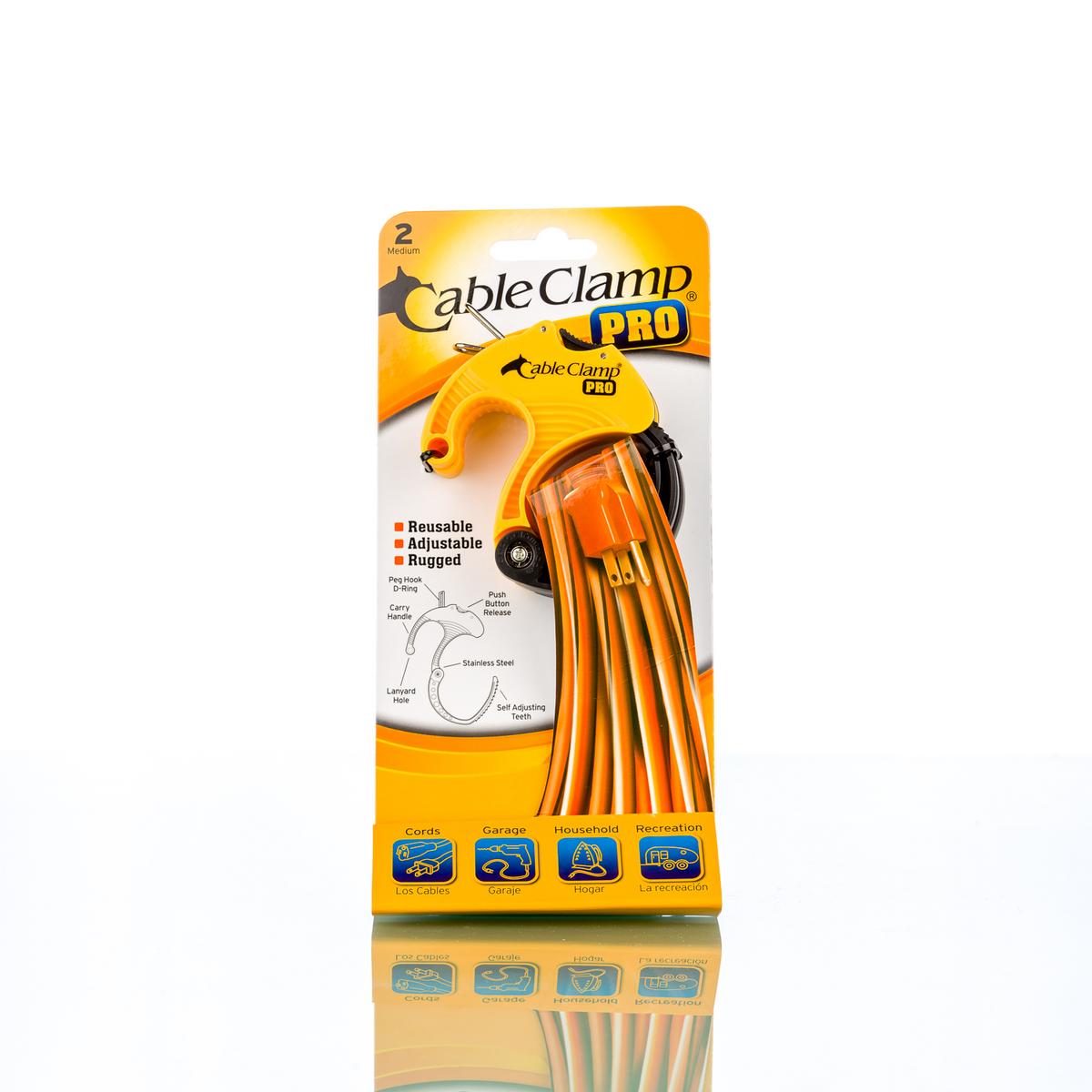 Cable Clamp PRO – blistr 2 kusy M/M černožlutá