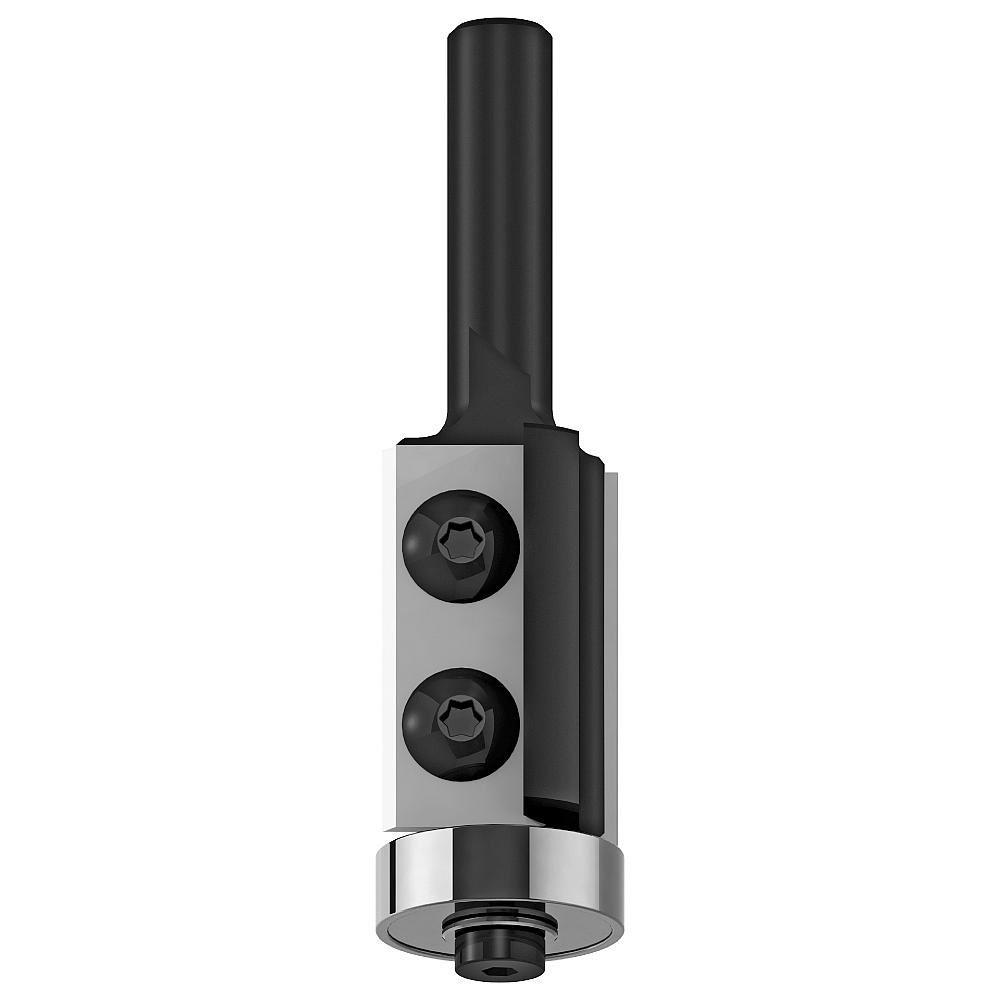 Levně IGM Professional IGM | Ořezávací žiletková fréza s dolním ložiskem Ø19 / stopka Ø8 mm Varianta: Fréza: Ø19×30 / stopka Ø8 mm / L 74 mm
