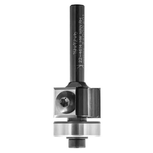 Levně IGM Professional IGM | Ořezávací žiletková fréza s dolním ložiskem Ø19 / stopka Ø8 mm Varianta: Fréza: Ø19×12 / stopka Ø8 mm / L 56 mm
