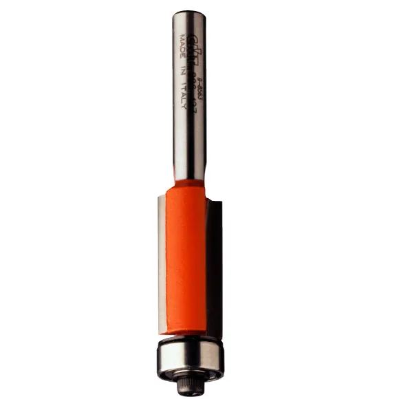 CMT Orange Tools CMT | Ořezávací fréza rovné zuby s dolním ložisekm Ø9,5–19 / stopka Ø8 mm Varianta: Fréza: Ø12,7x25,4 / stopka Ø8 mm / L 71 mm