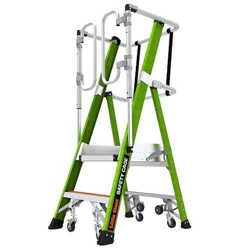 Levně Little Giant - Pojízdný plošinový žebřík s klecí Safety Cage 2.0 model: 2, počet schodů: 2/56 cm