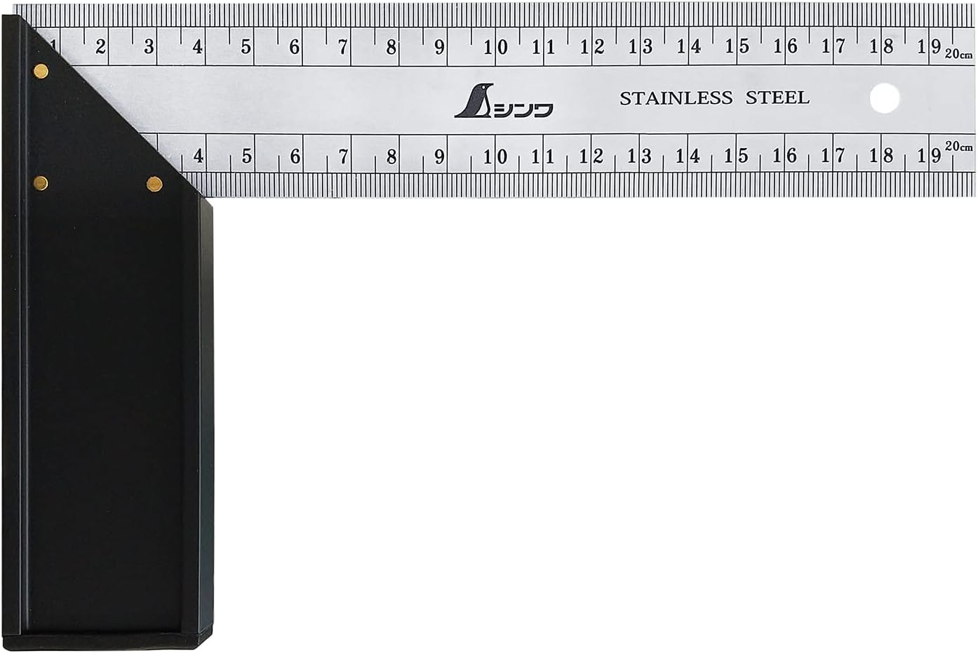 Levně Shinwa | Příložný úhelník – přesných 90° a 45° pro rýsování Délka: 200 mm