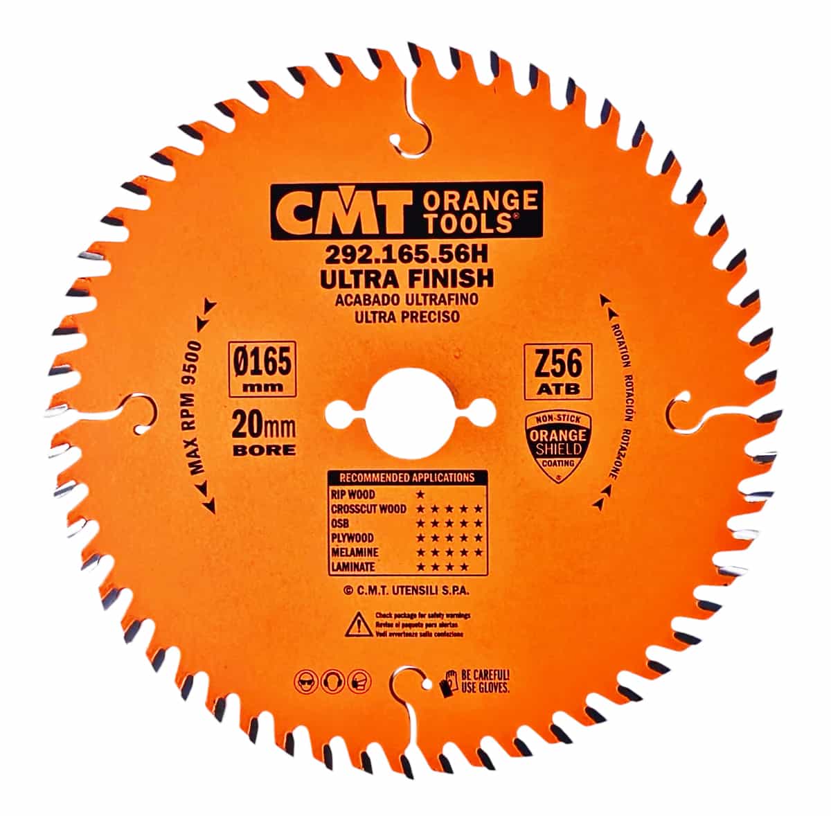 CMT | Pilový kotouč na příčný řez ø 165/20 mm Z56 WZ/ATB
