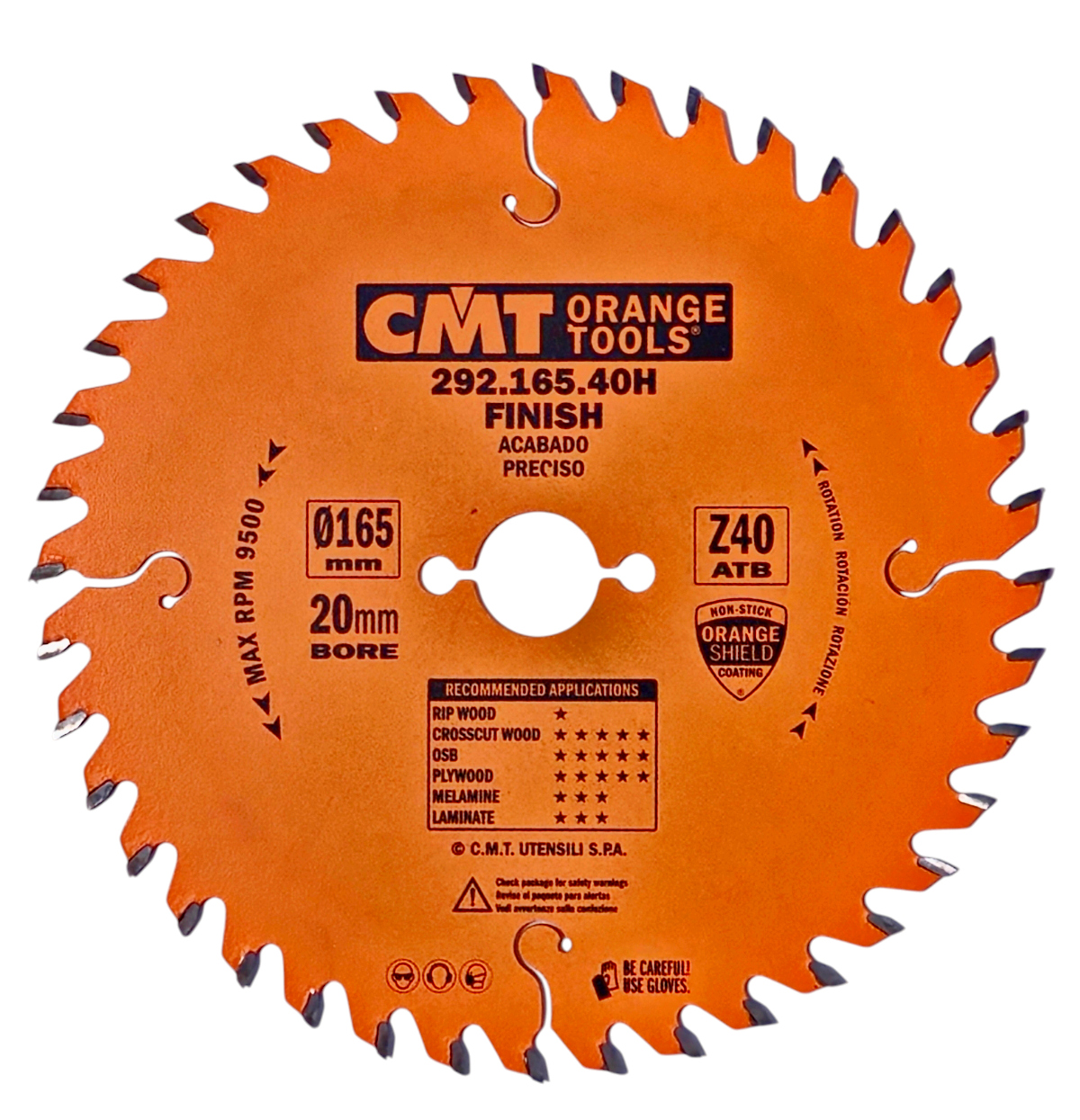 CMT | Pilový kotouč pro finální příčný řez ø 165/20 mm Z40 WZ/ATB