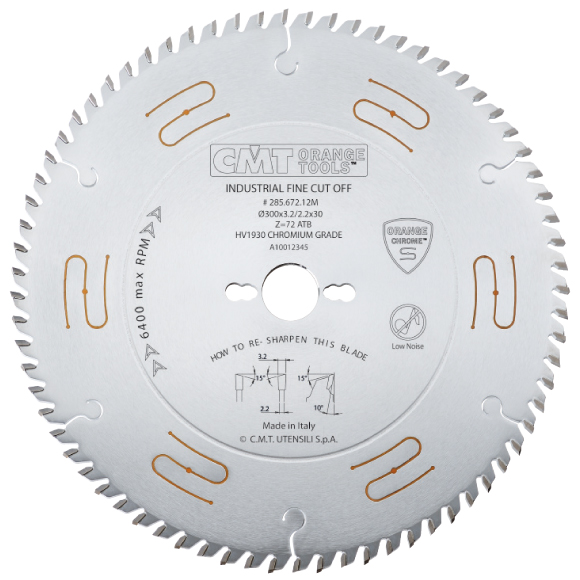 CMT CHROME | Pilový kotouč příčné řezy pro ø 300/30 mm Z72 WZ/ATB
