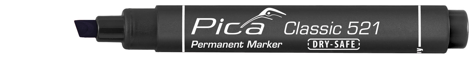 Pica Classic 521 | Permanentní fix černý – šikmý hrot