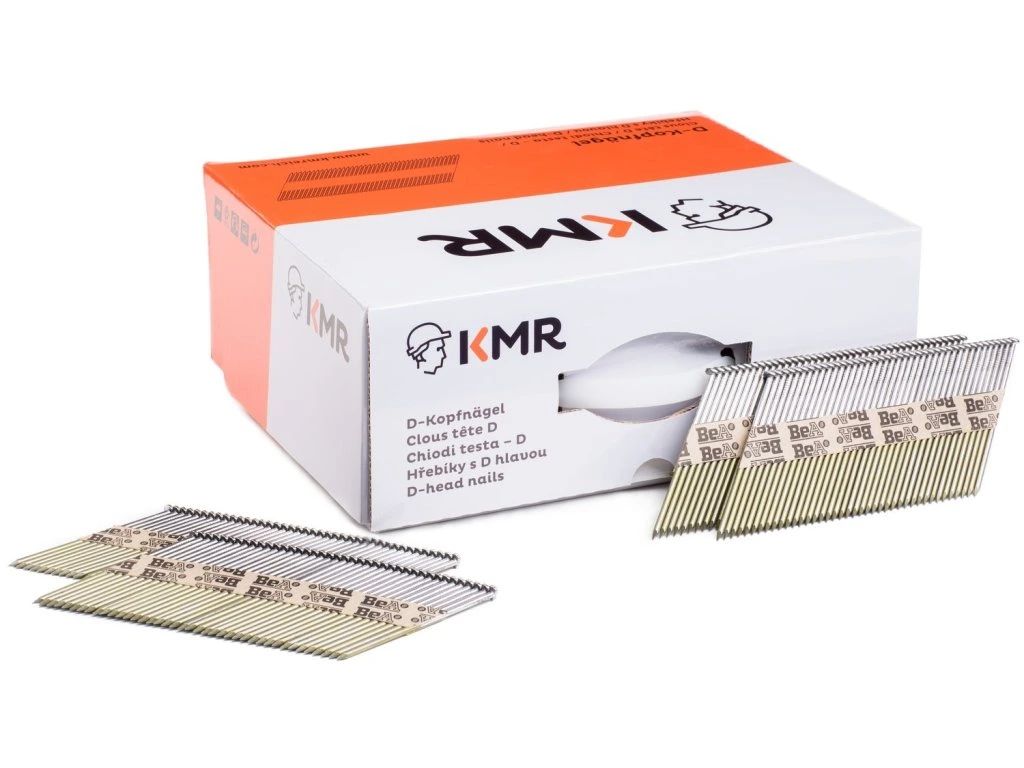 REICH - KMR | Kroužkové hřebíky na pásu 34° – pozink, 2,8–3,4 mm, délky 50–100 mm Délky: 80 mm, Varianta: Kroužkové, Velikost/počet ks v bal.: 3000 ks