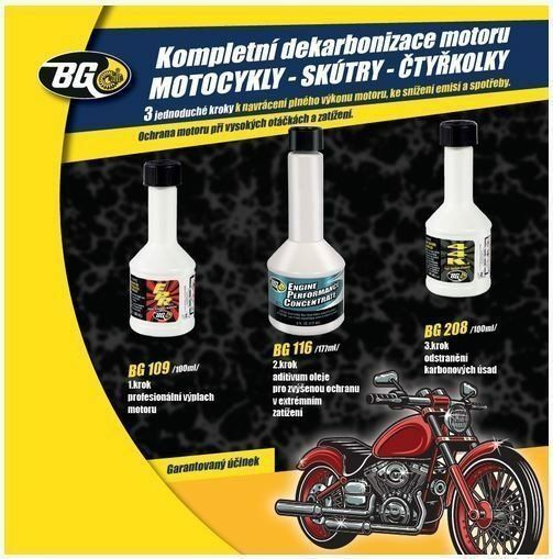 BG | 6900 KIT – sada pro kompletní dekarbonizaci 4-taktních motocyklů, skútrů a čtyřkolek