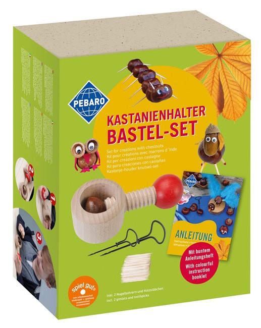 Pebaro | Sada na tvoření z kaštanů s vrtáky a návodem