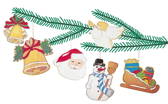 Pebaro | Dřevěná stavebnice – vánoční ozdoby (6 ks)