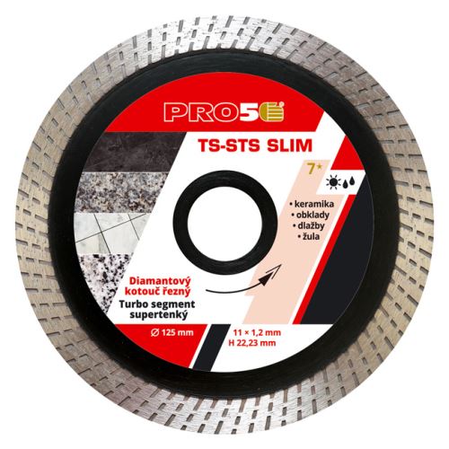 PRO5 | diamantový kotouč na obklady a dlažbu Ø125 mm – jolly hrany (turbo)