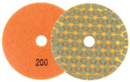 PRO5 | Diamantový  pružný leštící kotouč Ø 100 mm zrnitost  P 200 – (suché leštění)