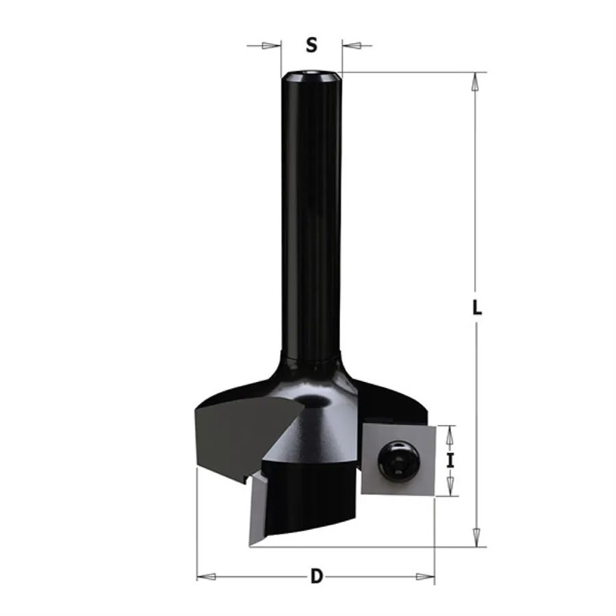 Levně IGM Professional IGM | F463 – Stopková fréza na plochy Ø38 / stopka Ø8 mm