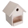 Pebaro – ptačí budka 2v1 z přírodního dřeva, vletový otvor a krmítko