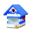 Pebaro – ptačí budka 2v1 s krmítkem, modrobílý námořnický motiv