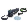 Festool RO 150 FEQ ROTEX 150 mm – obsah balení: bruska, kabel plug-it, přídavná rukojeť, Protector a brusný kotouč