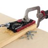 Vrtání otvoru pro skrytý šroubový spoj pomocí přípravku Milescraft PocketJig200